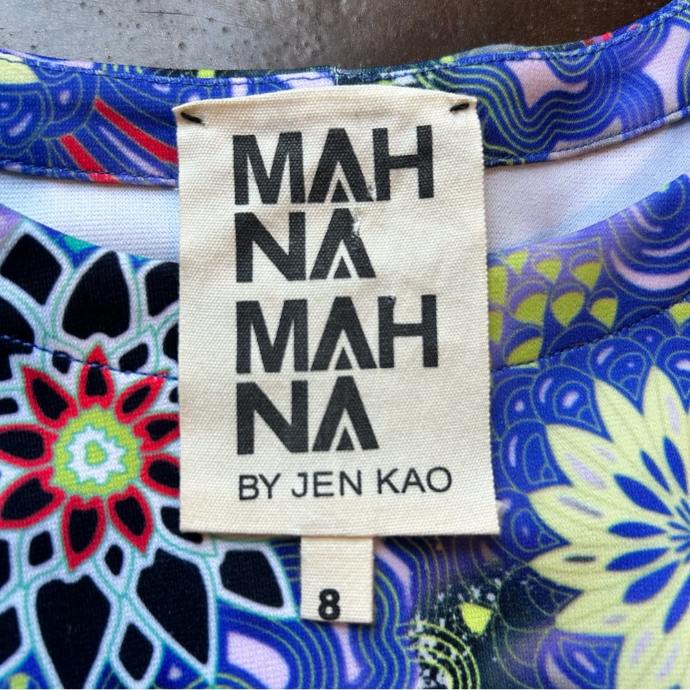 Mah Na Mah Na by Jen Kao vibrant psychedelic dress- size 8 - Picture 3 of 14